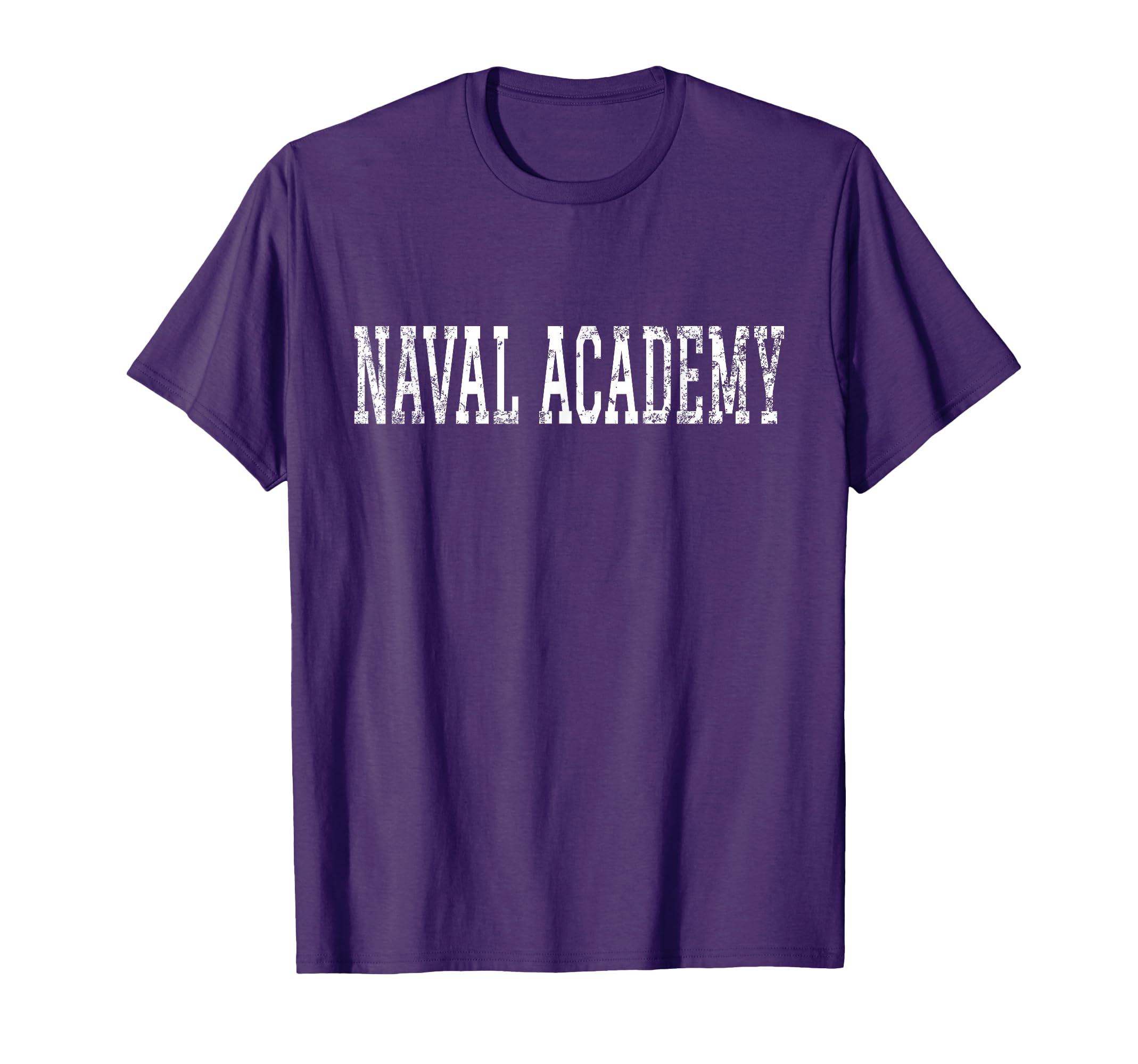 Naval Academy White Text T-Shirt - Casual Everyday Wear Men Women - T-Shirt, Sweatshirt, Hoodie