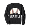Seattle Cityscape Dad Baseball Lover Sweatshirt - Trendy Graphic Unisex - T-Shirt, Sweatshirt, Hoodie