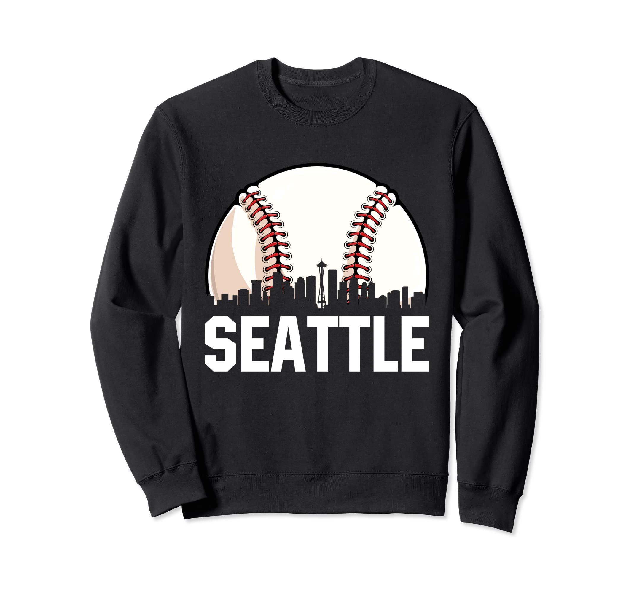 Seattle Cityscape Dad Baseball Lover Sweatshirt - Trendy Graphic Unisex - T-Shirt, Sweatshirt, Hoodie