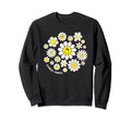 Flower Power Smile Face Flower Sweatshirt - Novelty Apparel for Adults - T-Shirt, Sweatshirt, Hoodie