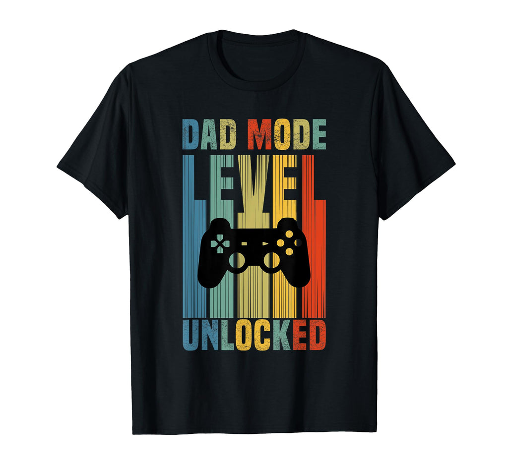 Dad Level Unlocked Gamer Fathers Day T-Shirt - Custom Art Print Men Women - T-Shirt, Sweatshirt, Hoodie