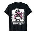 Messy Bun Soccer Mom Life Bleached T-Shirt - Fun Novelty Design for Adults - T-Shirt, Sweatshirt, Hoodie