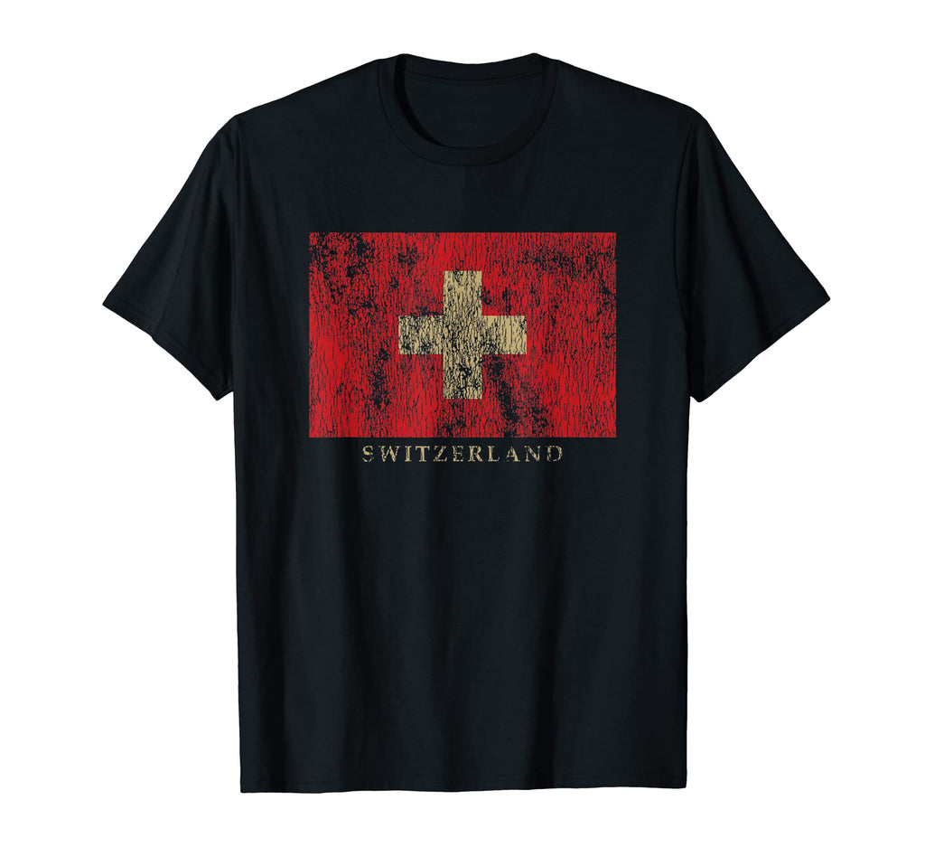 Distressed Switzerland Flag T-Shirt - Trendy Graphic for Adults - T-Shirt, Sweatshirt, Hoodie
