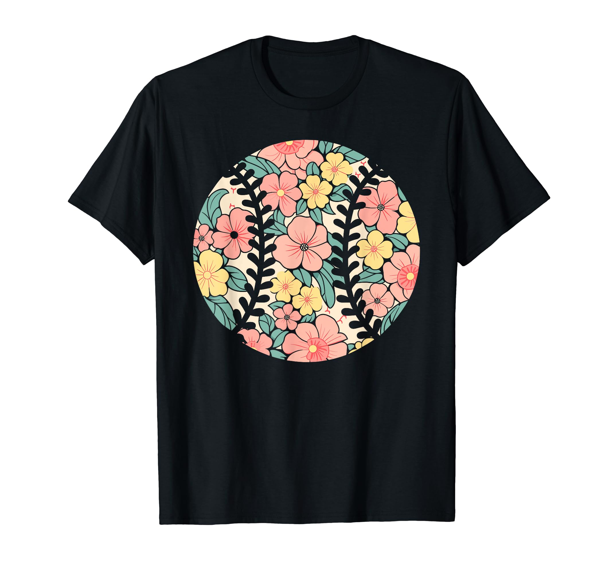 Floral Flower Baseball Player Mom T-Shirt - Unique Graphic Men Women - T-Shirt, Sweatshirt, Hoodie