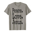 Peace Love Jesus T-Shirt - Aesthetic Graphic Men Women - T-Shirt, Sweatshirt, Hoodie