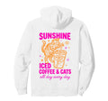 Sunshine Iced Coffee And Cats 90S Hoodie - Fun Novelty Design Men Women - T-Shirt, Sweatshirt, Hoodie