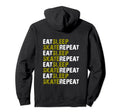 Eat Sleep Skate Repeat Skater Back Only Hoodie - Trendy Graphic Men Women - T-Shirt, Sweatshirt, Hoodie