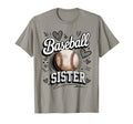 Game Day Baseball Sister Heart Team Pride T-Shirt - Unique Graphic Unisex - T-Shirt, Sweatshirt, Hoodie