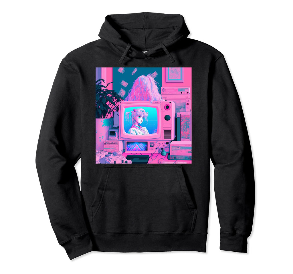 Vaporwave Aesthetic 90S Egirl Japanese Hoodie - Unique Graphic Men Women - T-Shirt, Sweatshirt, Hoodie