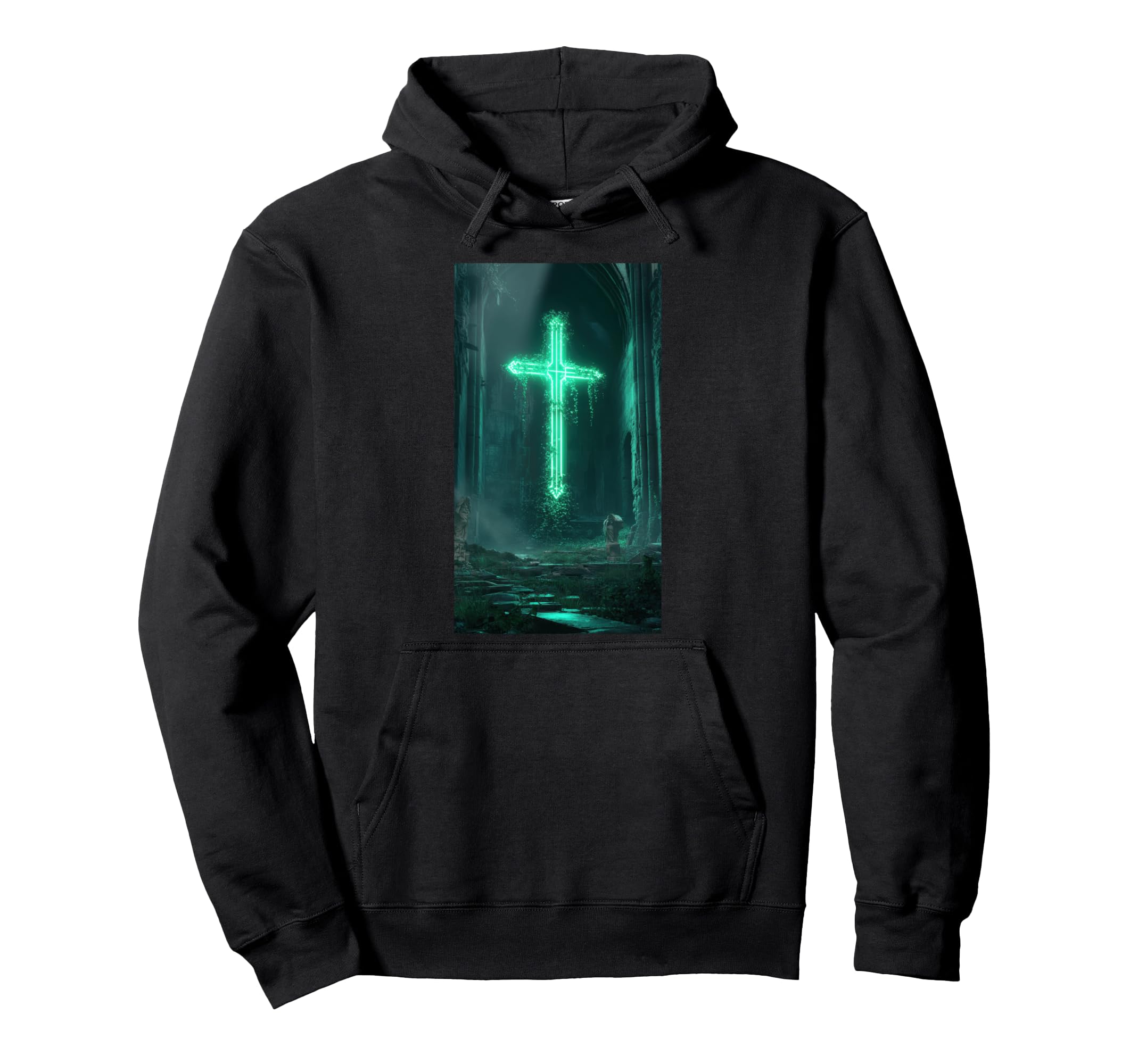 Gothic Cross Grunge Aesthetic Y2K Goth Hoodie - Novelty Apparel for Adults - T-Shirt, Sweatshirt, Hoodie