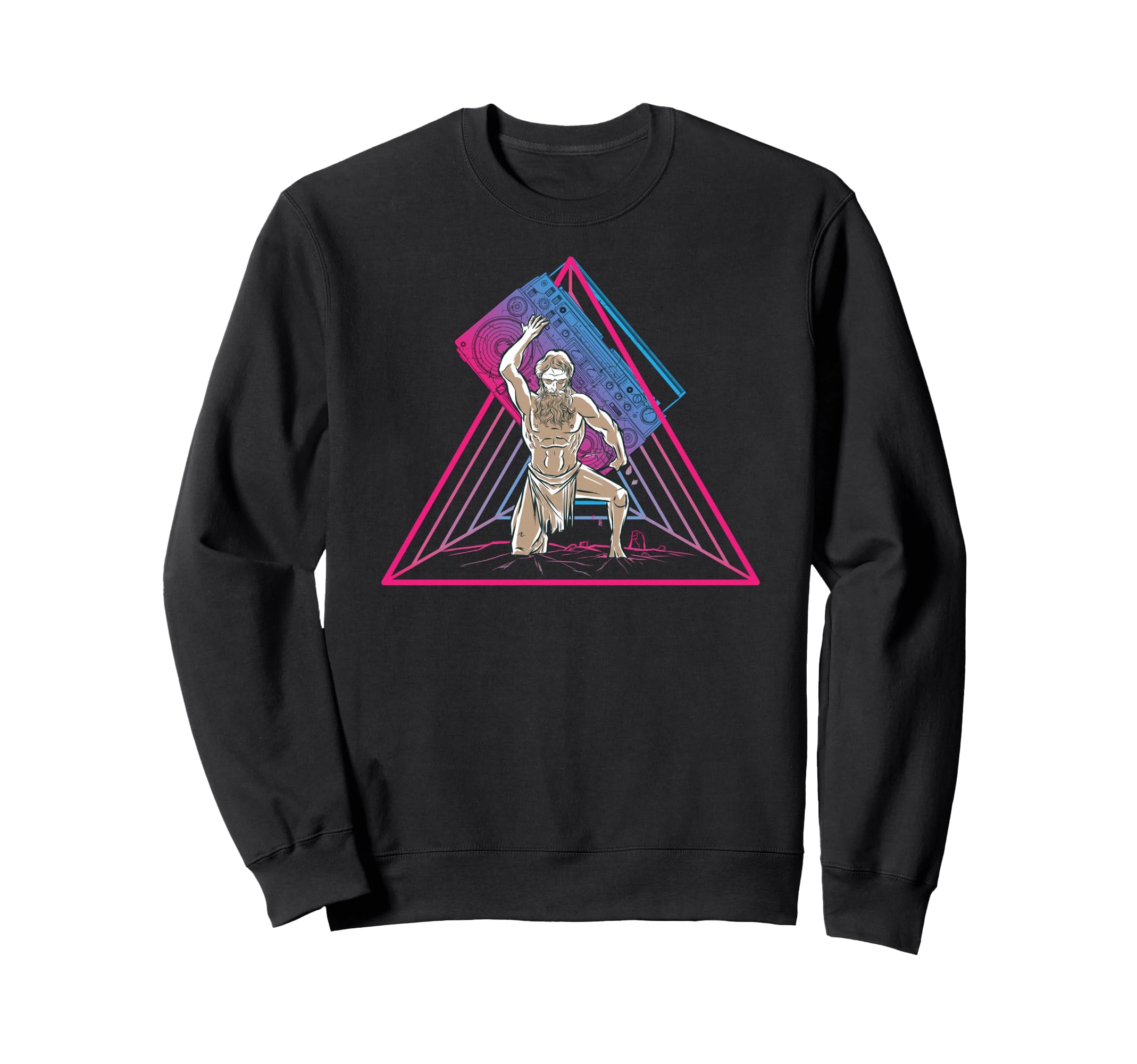 Ghettoblaster God Aesthetic Geometry Sweatshirt - Aesthetic Graphic Unisex - T-Shirt, Sweatshirt, Hoodie