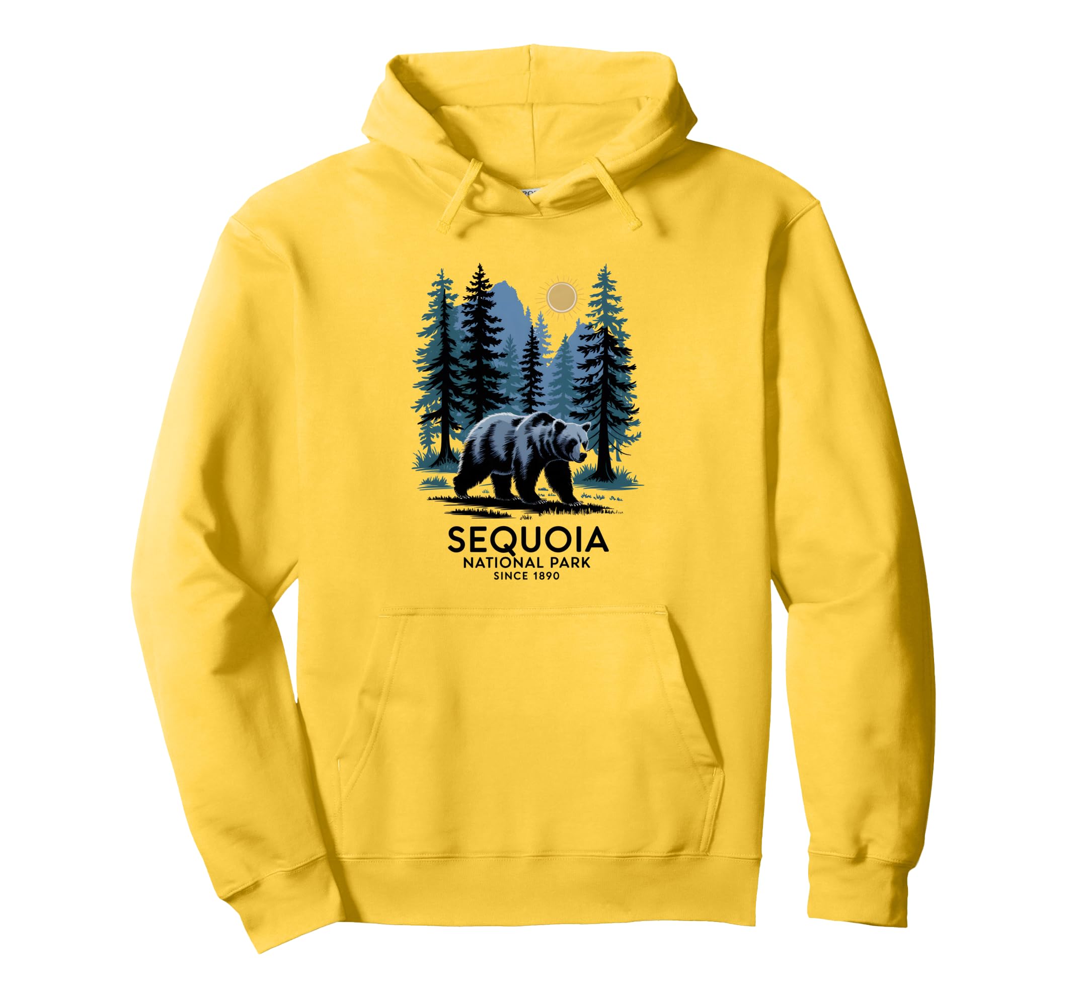 Sequoia National Park 1890 Mountain Bear Hoodie - Trendy Graphic Men Women - T-Shirt, Sweatshirt, Hoodie