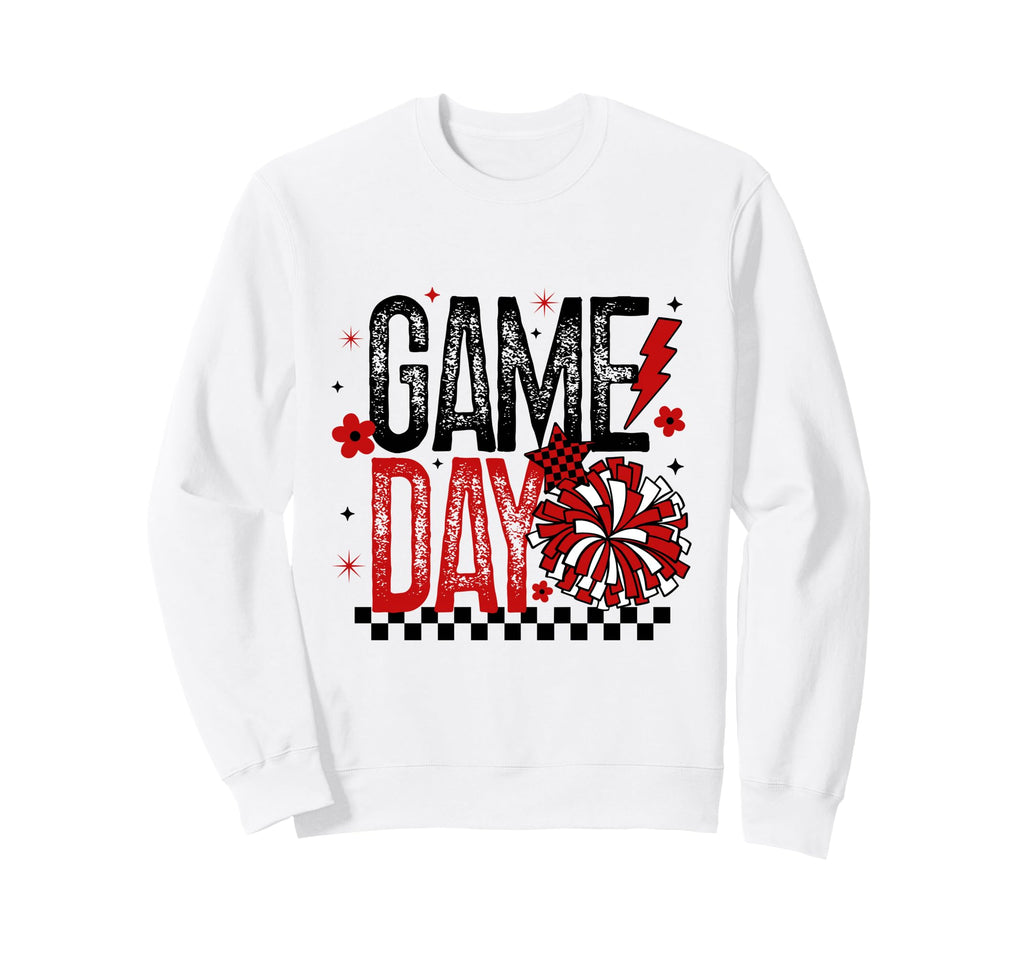 Game Day Cheer Mom Gift Cheerleading Sweatshirt - Graphic Print for Adults - T-Shirt, Sweatshirt, Hoodie