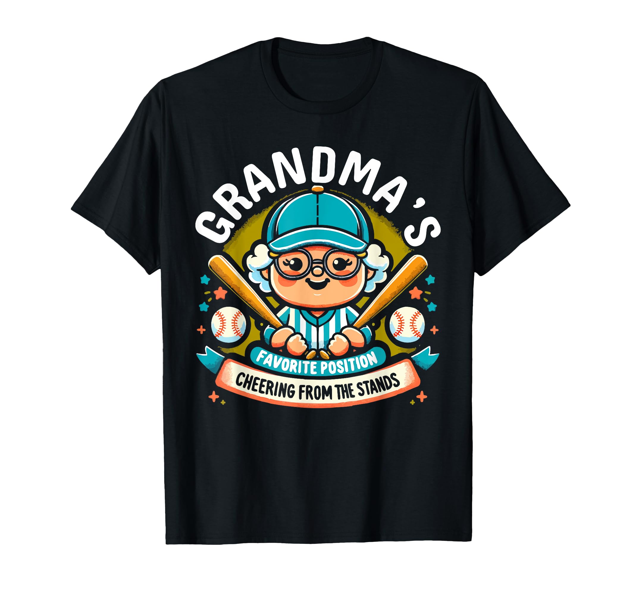 Baseball Grandma Grandmother T-Shirt - Casual Everyday Wear for Adults - T-Shirt, Sweatshirt, Hoodie