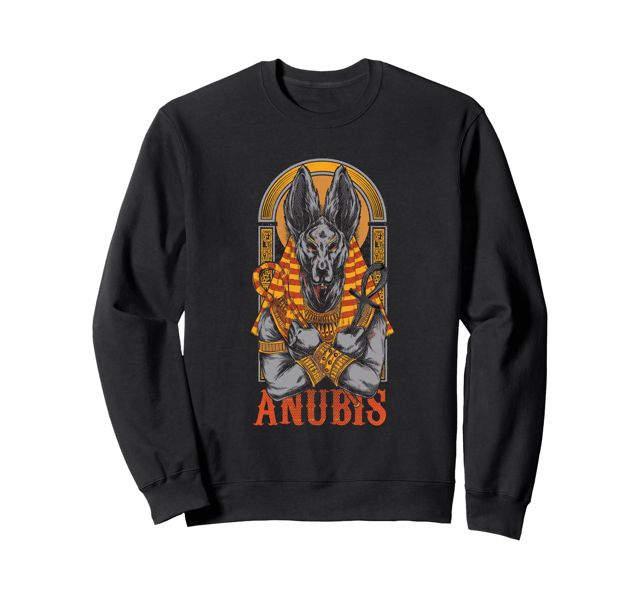 Anubis Ancient Egyptian God Dead Sweatshirt - Custom Art Print Men Women - T-Shirt, Sweatshirt, Hoodie