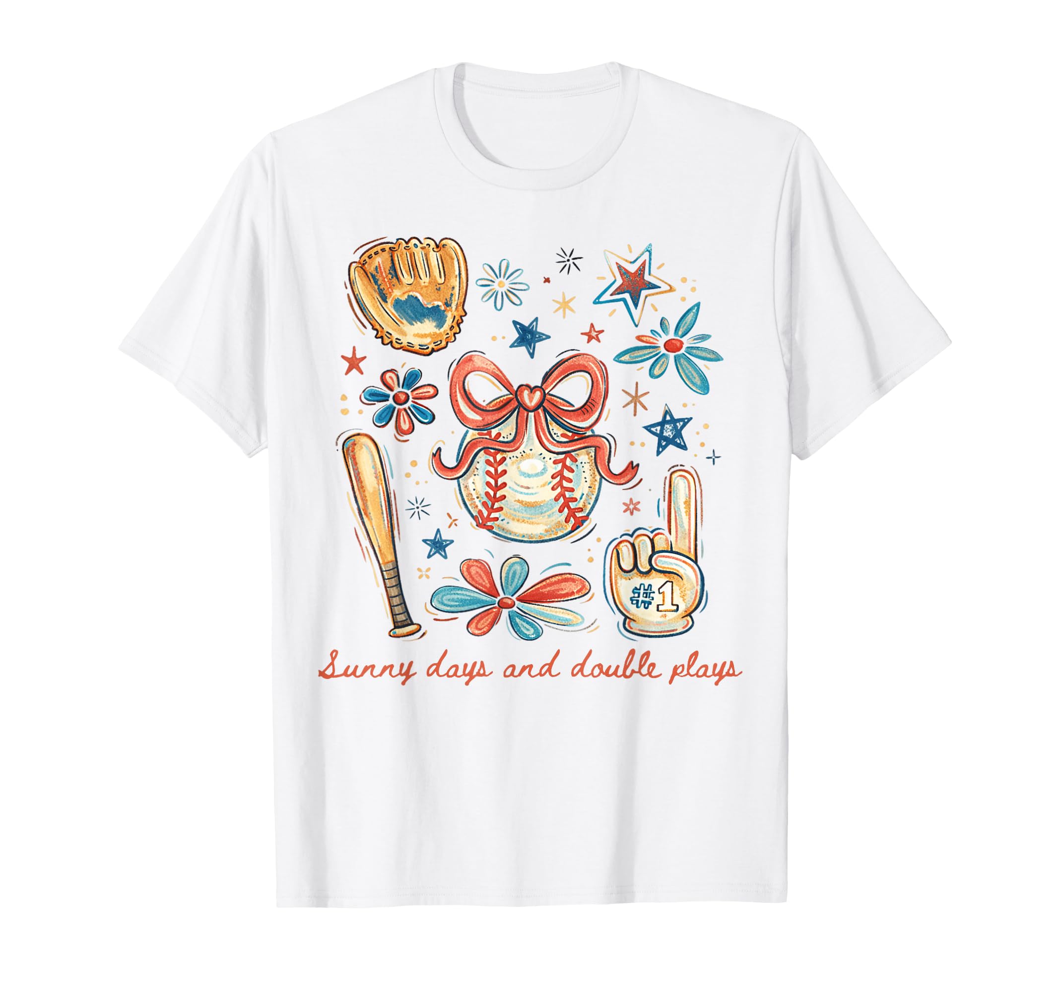 Sunny Days And Double Plays Trendy T-Shirt - Fun Novelty Design Unisex - T-Shirt, Sweatshirt, Hoodie