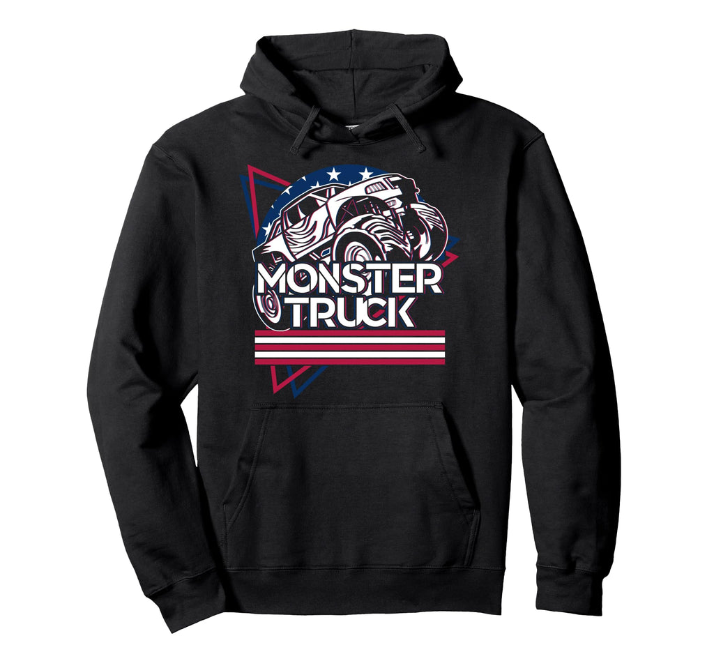 Vaporwave Aesthetic Monster Truck Usa Hoodie - Fun Novelty Design Unisex - T-Shirt, Sweatshirt, Hoodie