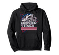 Vaporwave Aesthetic Monster Truck Usa Hoodie - Fun Novelty Design Unisex - T-Shirt, Sweatshirt, Hoodie