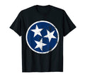 Tn Distressed Blue And White Tennessee T-Shirt - Graphic Print Men Women - T-Shirt, Sweatshirt, Hoodie