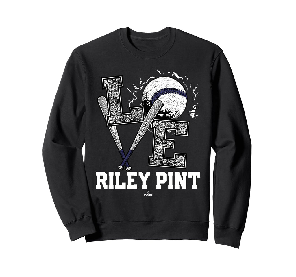 Distressed Baseball Love Riley Pint Sweatshirt - Graphic Print for Adults - T-Shirt, Sweatshirt, Hoodie