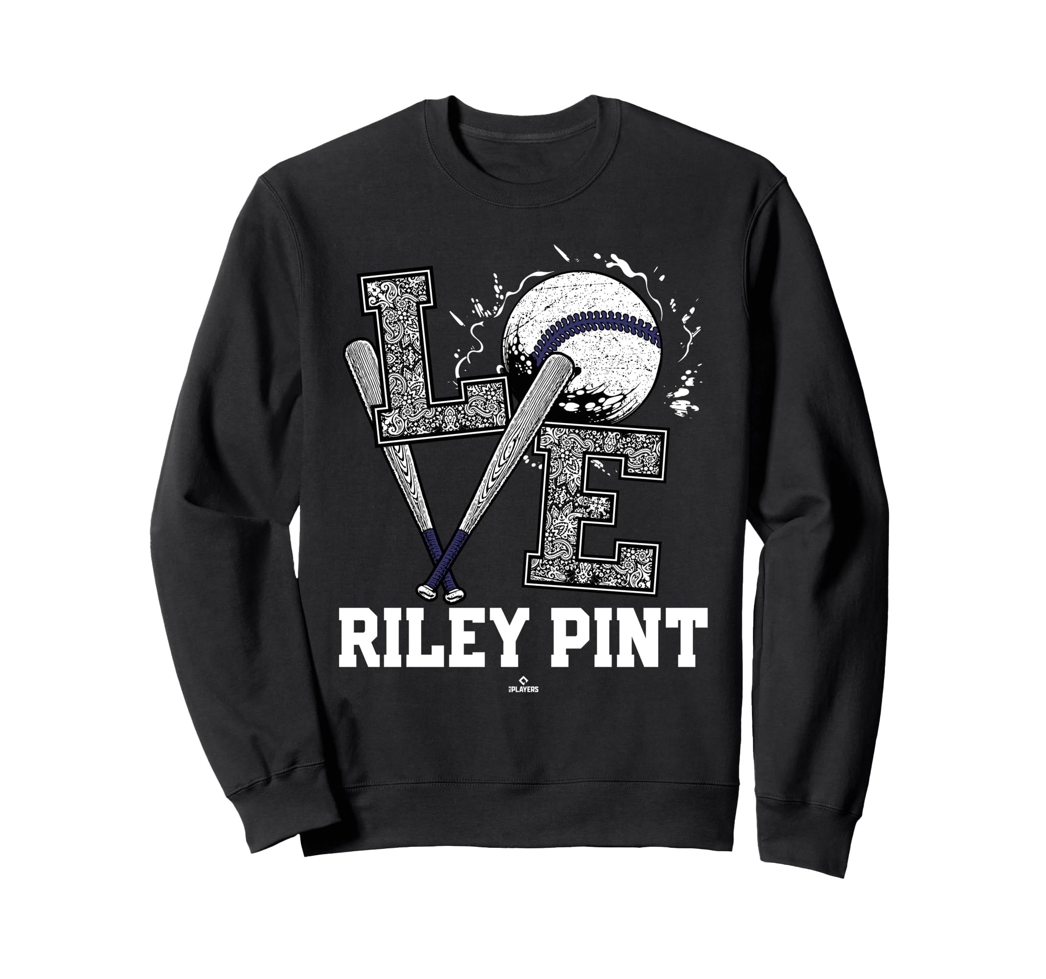 Distressed Baseball Love Riley Pint Sweatshirt - Graphic Print for Adults - T-Shirt, Sweatshirt, Hoodie