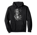 Pirate Skull Distressed Hoodie - Minimalist Print for Adults - T-Shirt, Sweatshirt, Hoodie