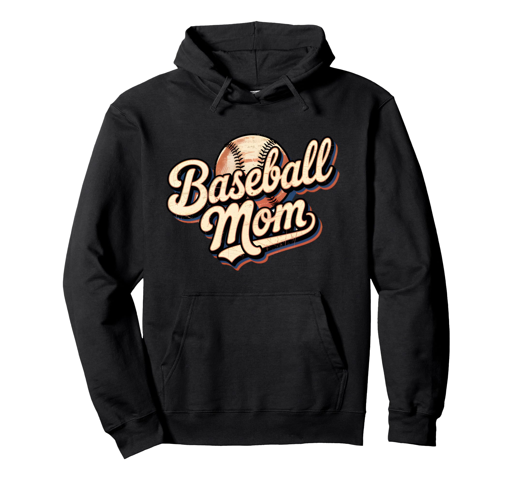 Baseball Mom Funny Sports Support Hoodie - Casual Everyday Wear Men Women - T-Shirt, Sweatshirt, Hoodie