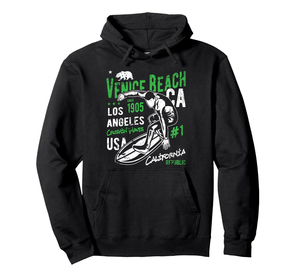 Venice Beach California Distressed Hoodie - Unique Graphic Unisex - T-Shirt, Sweatshirt, Hoodie