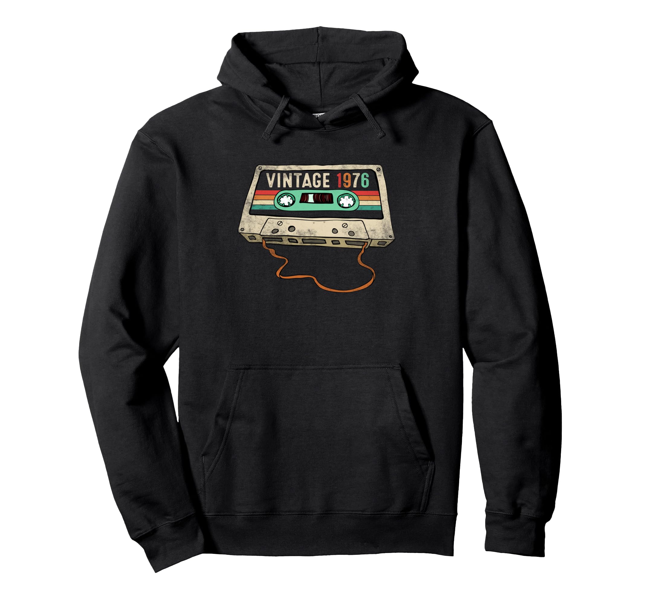 50 Years Old Gifts 1976 Cassette Tape Hoodie - Novelty Apparel Men Women - T-Shirt, Sweatshirt, Hoodie
