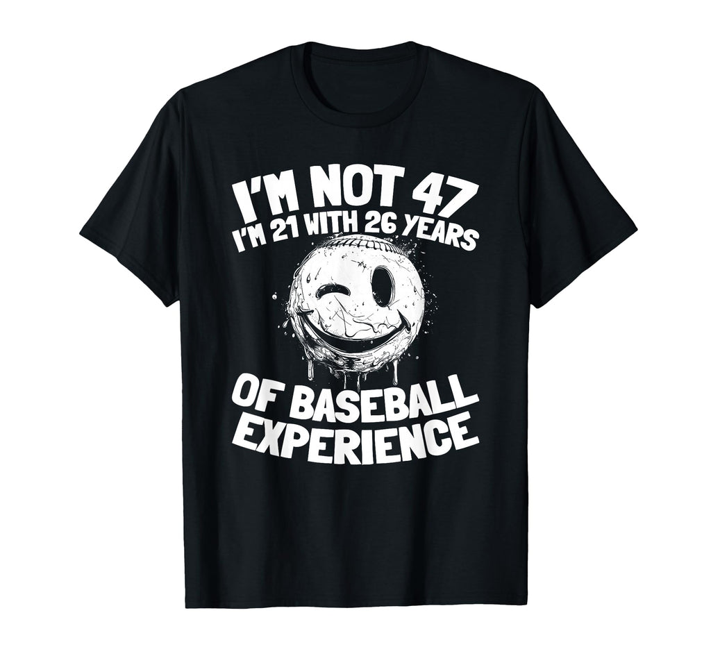 47 Years Old Baseball Player Team T-Shirt - Casual Everyday Wear Unisex - T-Shirt, Sweatshirt, Hoodie