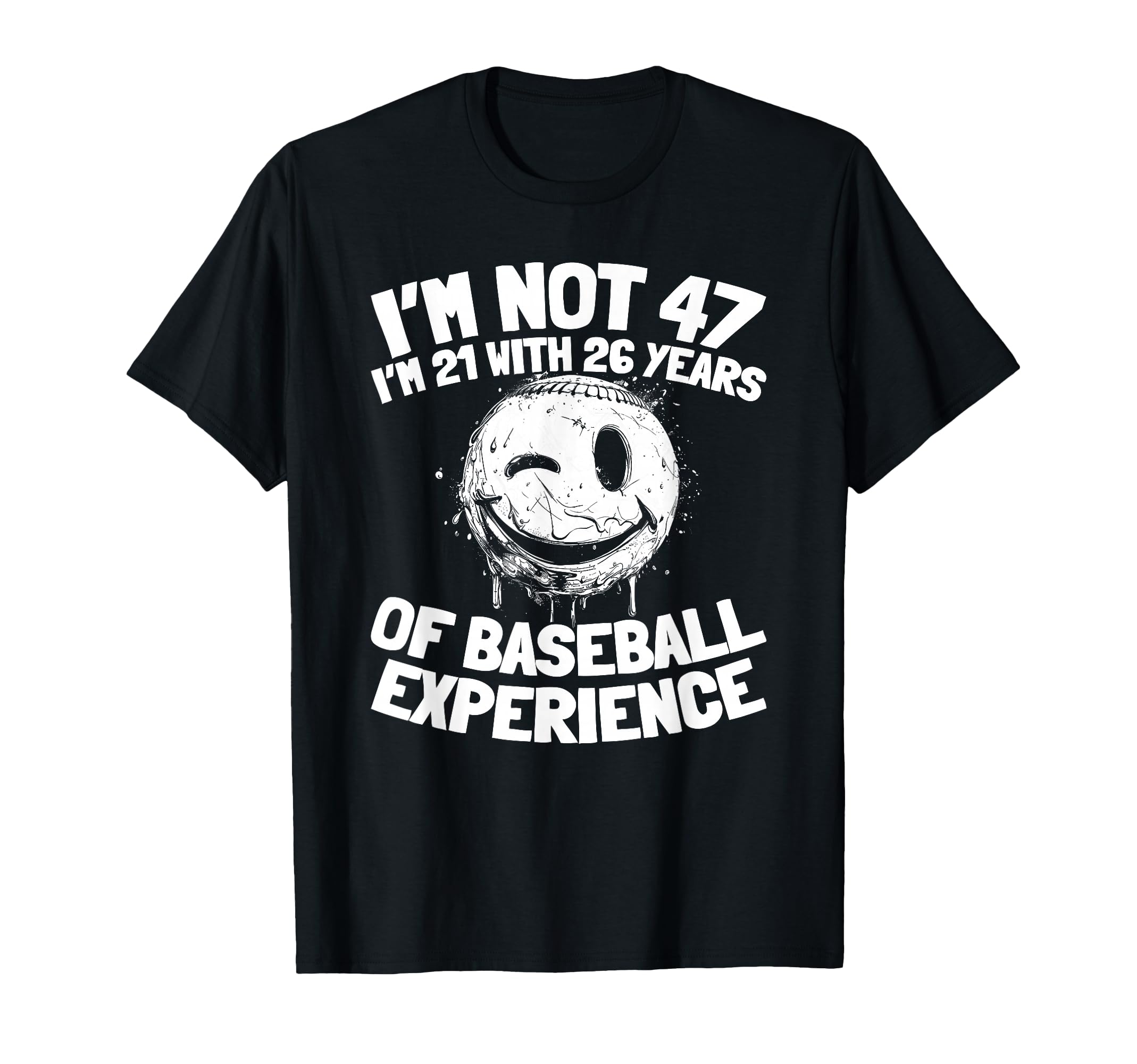 47 Years Old Baseball Player Team T-Shirt - Casual Everyday Wear Unisex - T-Shirt, Sweatshirt, Hoodie