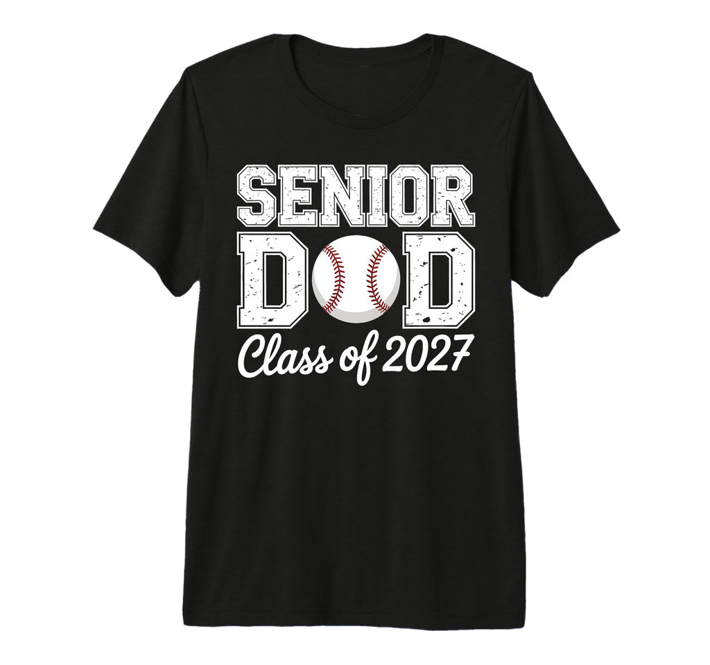 Class 2027 Baseball Dad Senior T-Shirt - Custom Art Print for Adults - T-Shirt, Sweatshirt, Hoodie