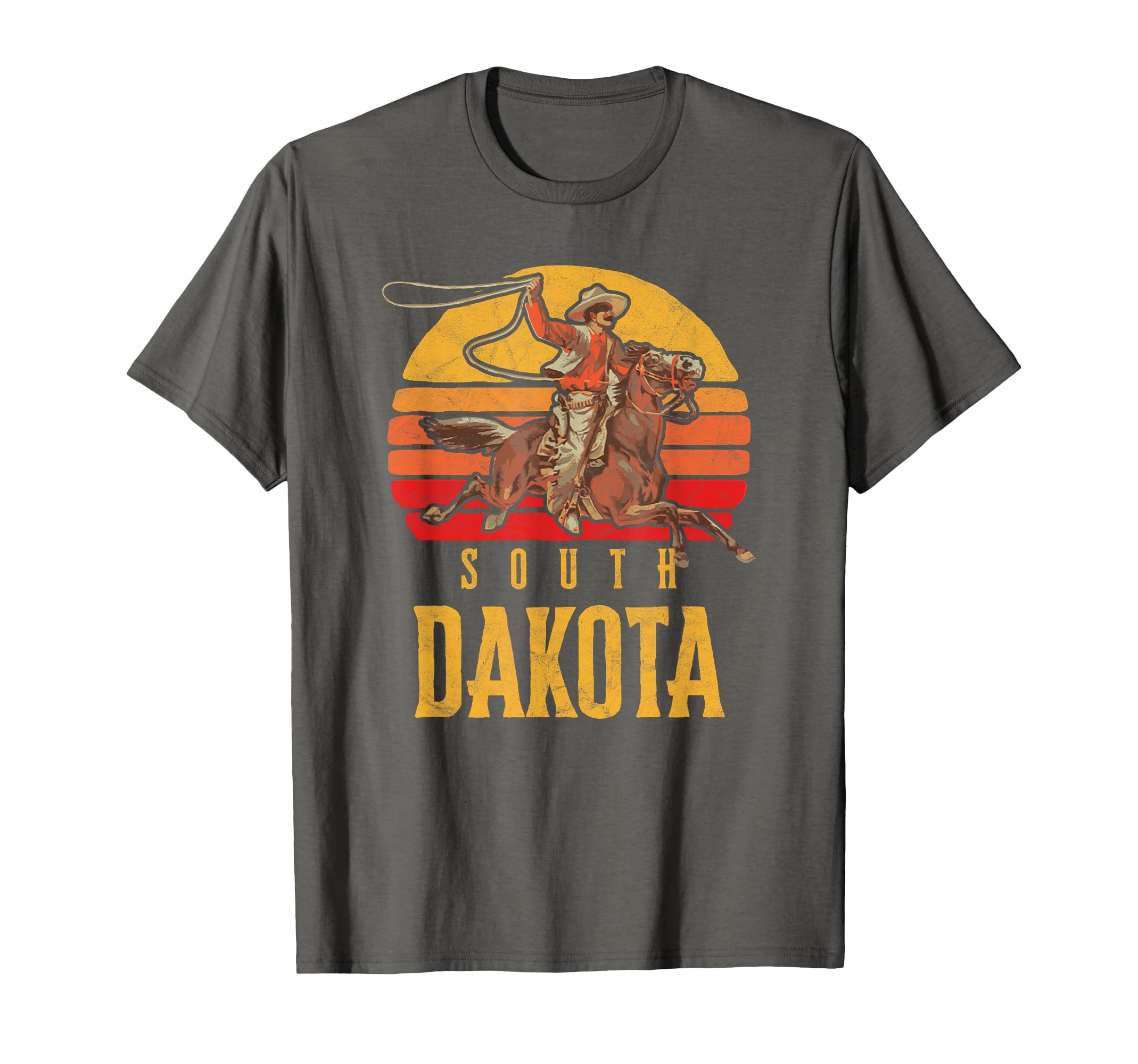 South Dakota Roping Cowboy T-Shirt - Graphic Print for Adults - T-Shirt, Sweatshirt, Hoodie