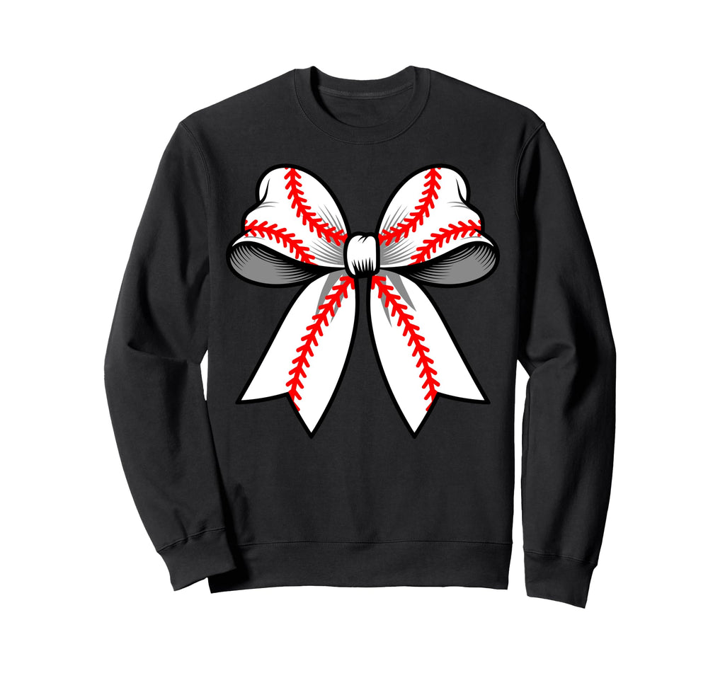Baseball Coquette Bow Funny Sweatshirt - Trendy Graphic for Adults - T-Shirt, Sweatshirt, Hoodie