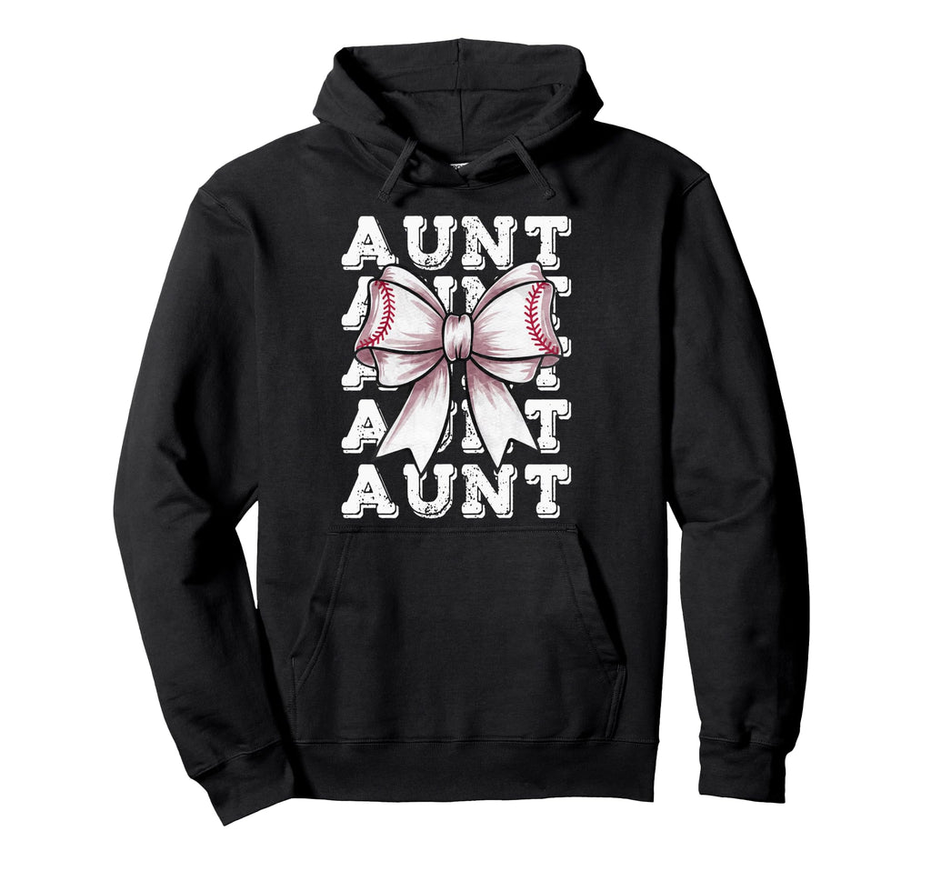 Coquette Baseball Aunt Matching Family Hoodie - Trendy Graphic for Adults - T-Shirt, Sweatshirt, Hoodie