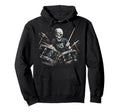 Skeleton Drummer Guy Rock And Roll Band Hoodie - Graphic Print Men Women - T-Shirt, Sweatshirt, Hoodie