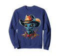 Alien Alien Cowboy Hat Sweatshirt - Fun Novelty Design Unisex - T-Shirt, Sweatshirt, Hoodie