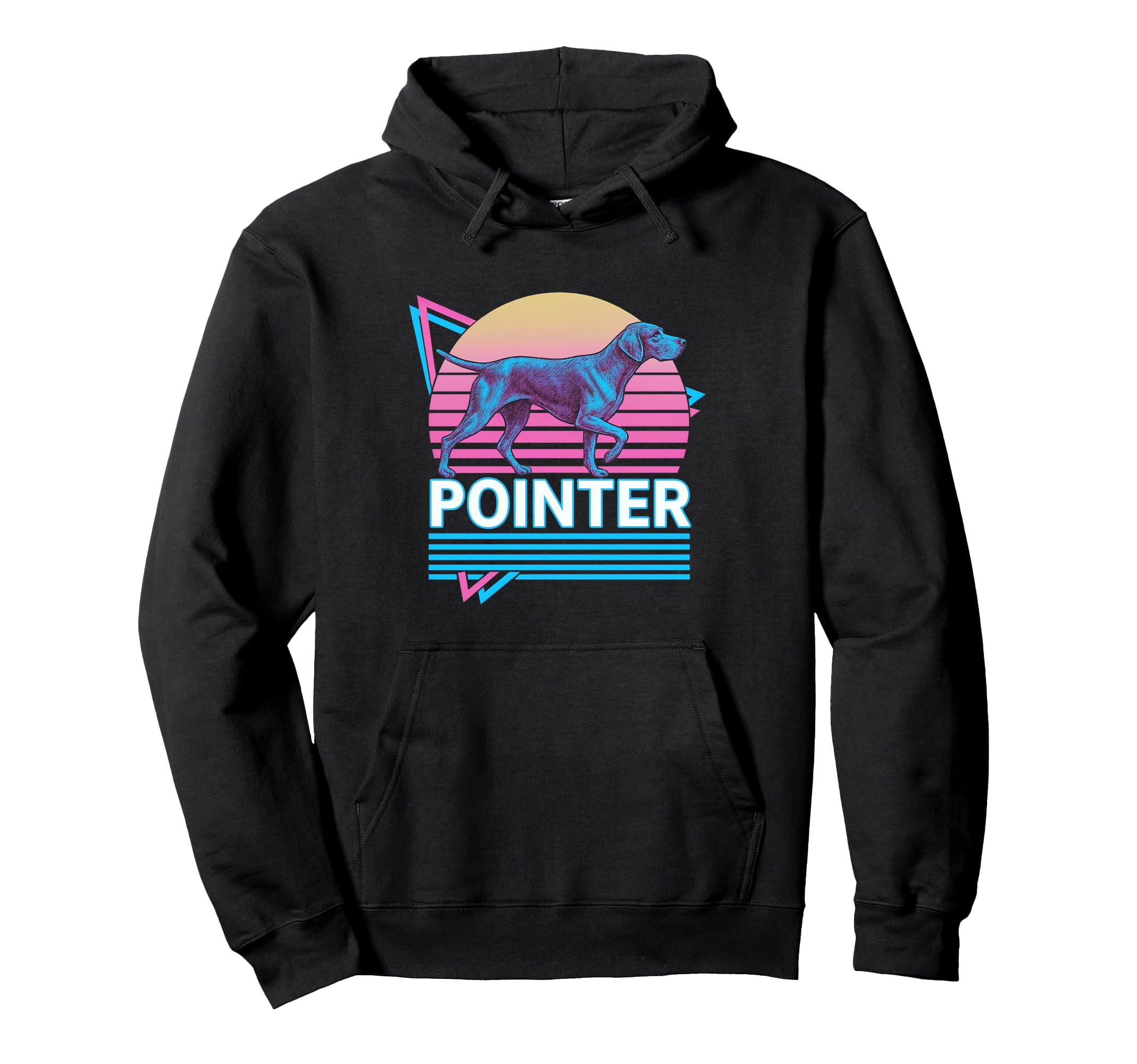 German Shorthaired Pointer Synthwave Hoodie - Custom Art Print Unisex - T-Shirt, Sweatshirt, Hoodie