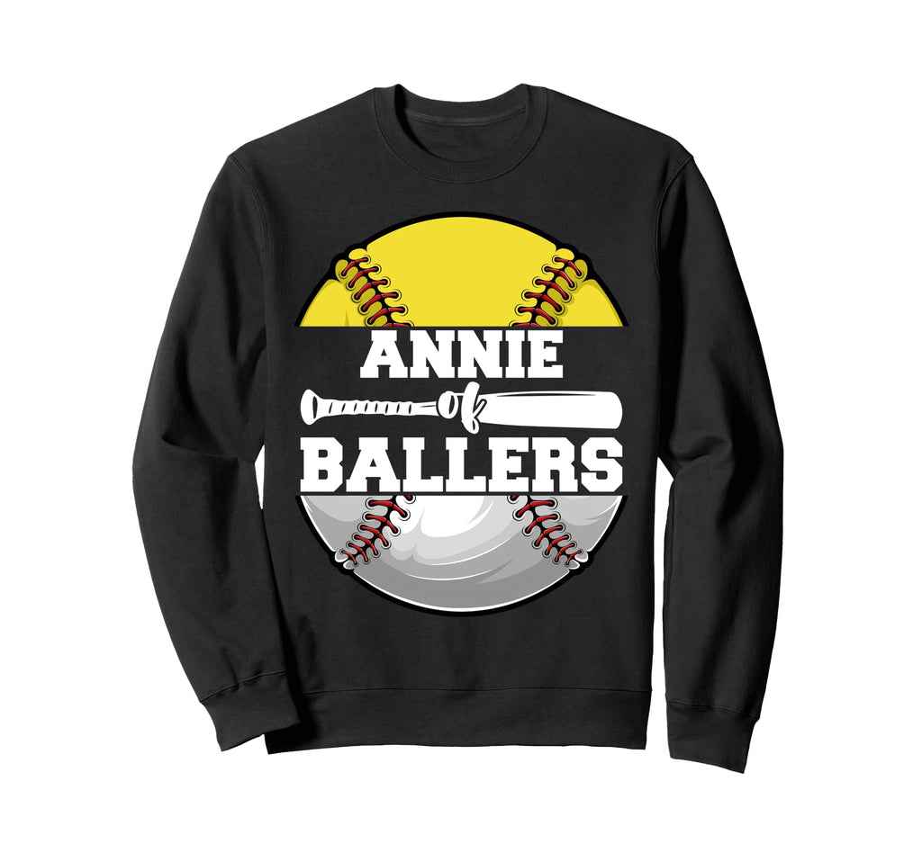 Annie Ballers Funny Softball Sweatshirt - Graphic Print for Adults - T-Shirt, Sweatshirt, Hoodie