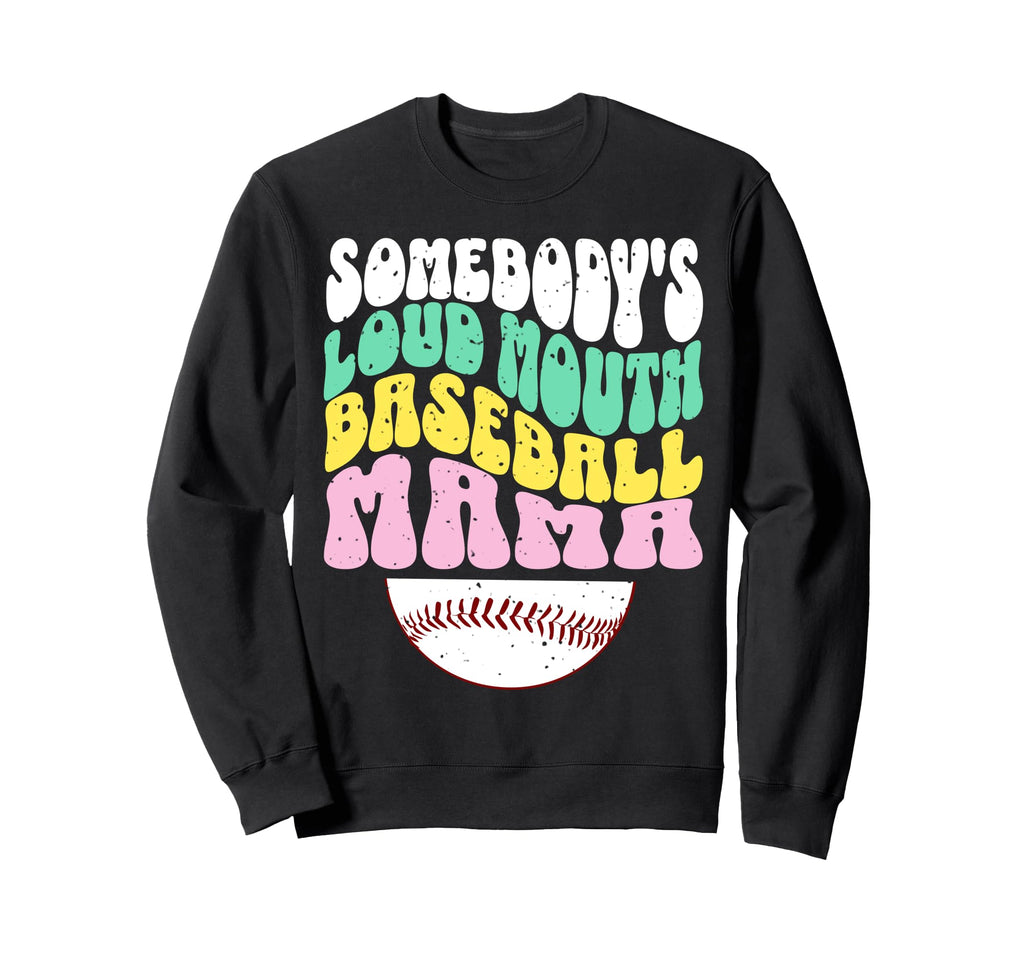 Baseball Mom Sports Mama Funny Sweatshirt - Minimalist Print Men Women - T-Shirt, Sweatshirt, Hoodie