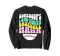Baseball Mom Sports Mama Funny Sweatshirt - Minimalist Print Men Women - T-Shirt, Sweatshirt, Hoodie