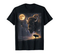 Celestial Bison Moon Howling 90S T-Shirt - Aesthetic Graphic for Adults - T-Shirt, Sweatshirt, Hoodie