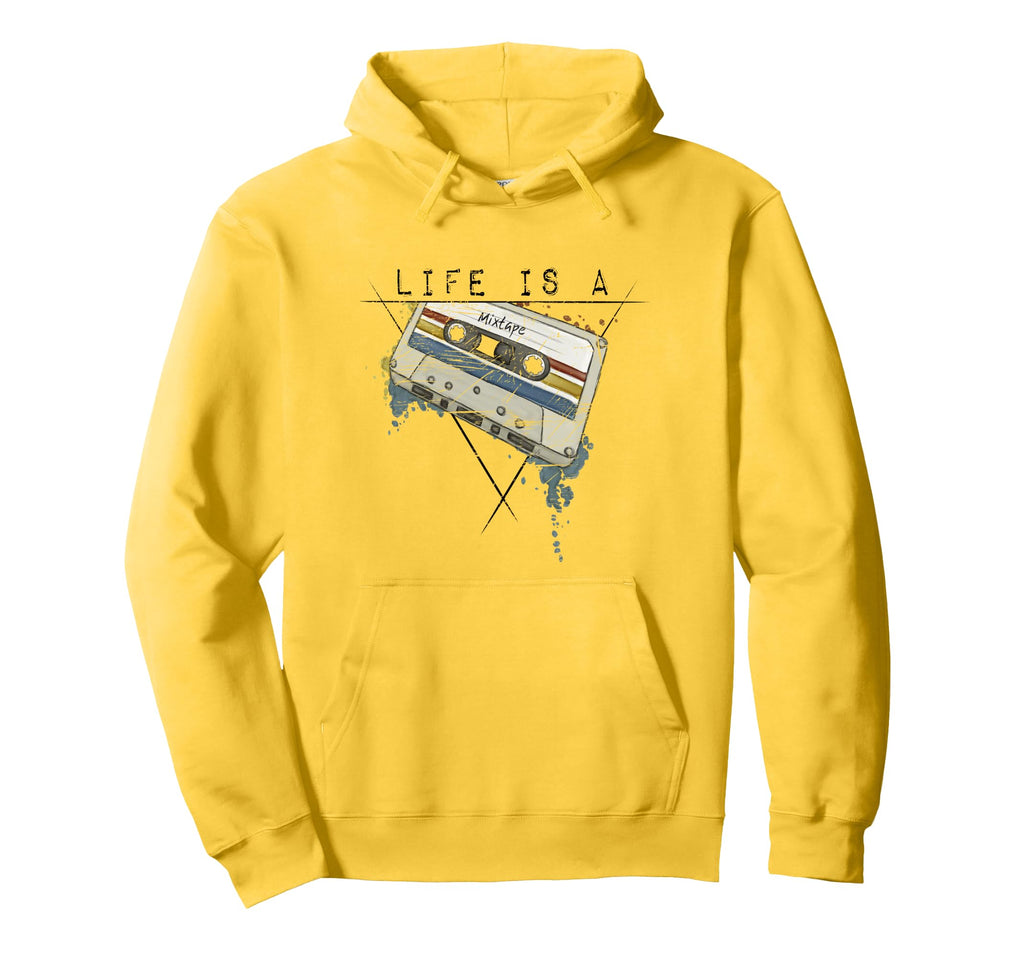 Funky Oldschool Cassette Life Is Hoodie - Casual Everyday Wear Unisex - T-Shirt, Sweatshirt, Hoodie
