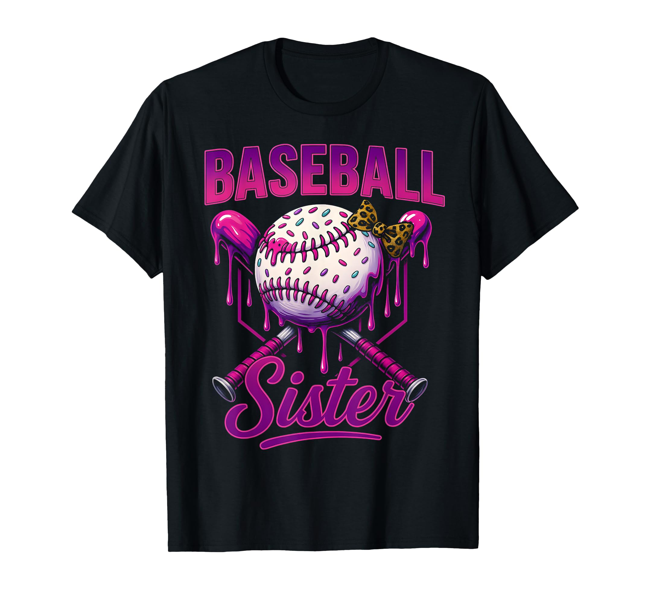 Baseball Sister Drip Ice Cream Baseball T-Shirt - Unique Graphic Unisex - T-Shirt, Sweatshirt, Hoodie