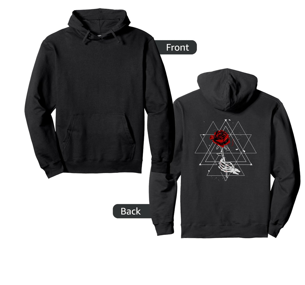 Occult Rose Witchcraft Gothic Mysticism Hoodie - Unique Graphic Men Women - T-Shirt, Sweatshirt, Hoodie