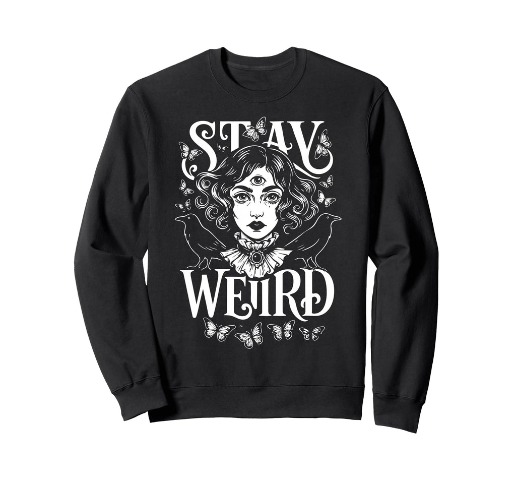 Boho Celestial Stay Weird Witchy Sweatshirt - Novelty Apparel for Adults - T-Shirt, Sweatshirt, Hoodie