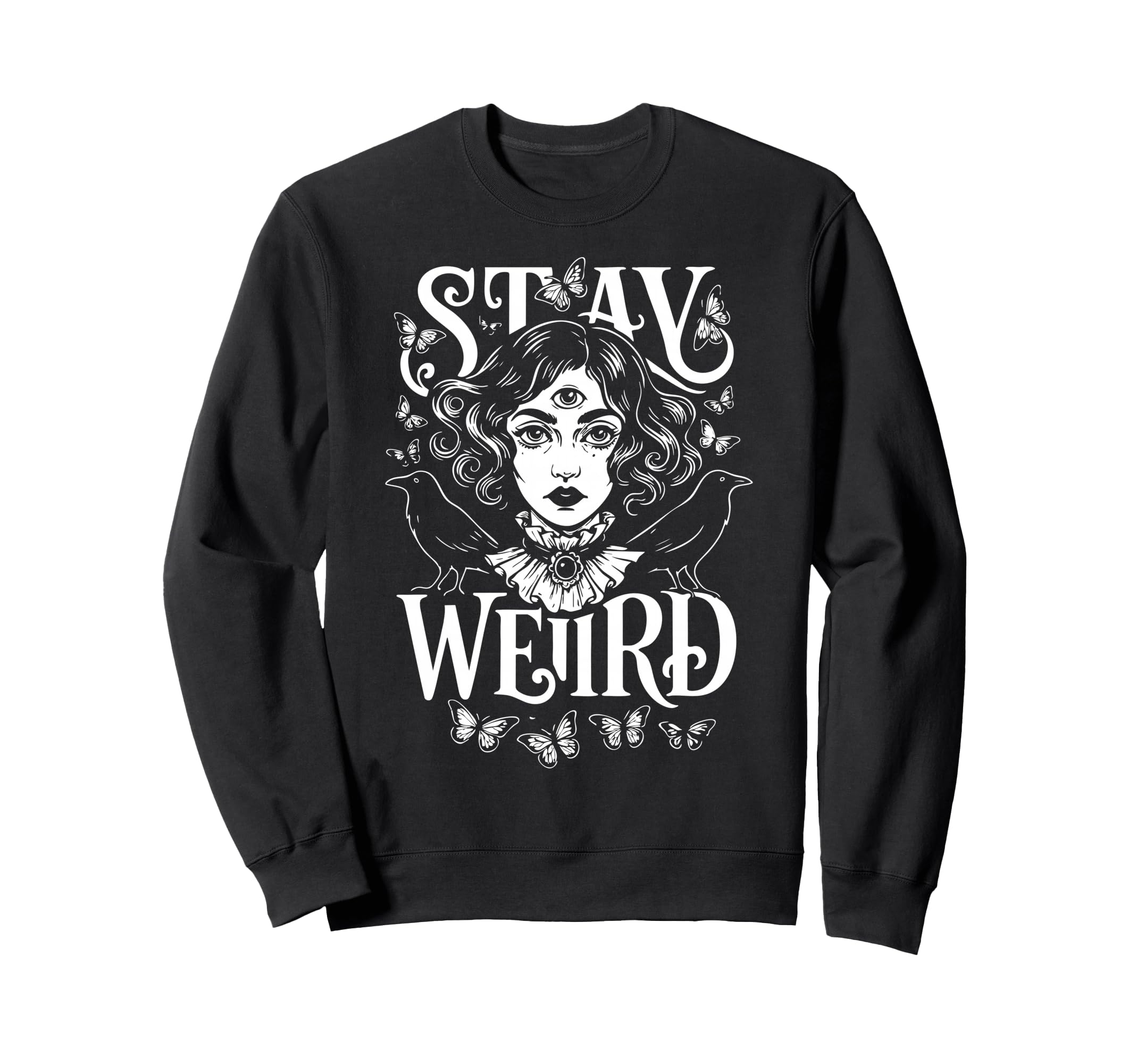 Boho Celestial Stay Weird Witchy Sweatshirt - Novelty Apparel for Adults - T-Shirt, Sweatshirt, Hoodie