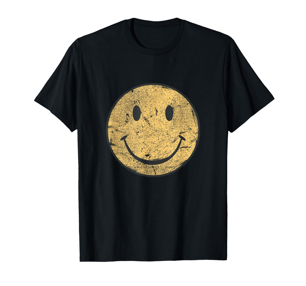 Smile Face 70S Vibe Yellow Smile T-Shirt - Minimalist Print for Adults - T-Shirt, Sweatshirt, Hoodie