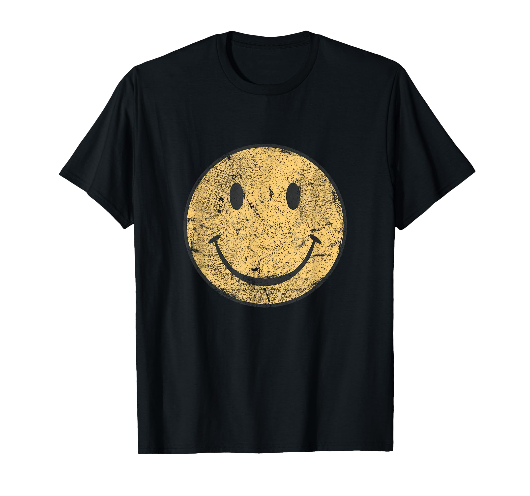 Smile Face 70S Vibe Yellow Smile T-Shirt - Minimalist Print for Adults - T-Shirt, Sweatshirt, Hoodie