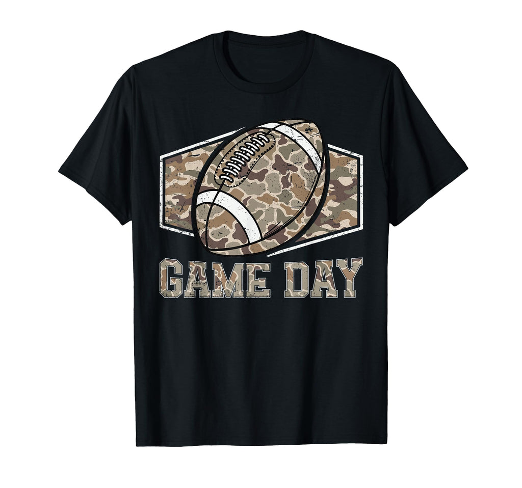 Game Day Camouflage Old Camo Football T-Shirt - Graphic Print Men Women - T-Shirt, Sweatshirt, Hoodie